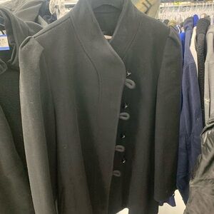 Elegant Black Men's Pea Coat